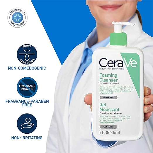 CeraVe Foaming Oil Free Cleanser for Oily skin - Image 3