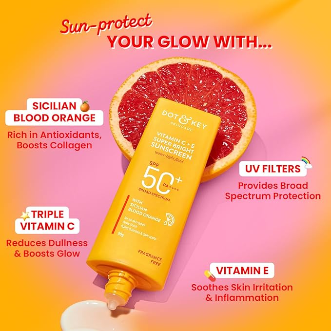 Dot & Key Vitamin C + E Super Bright Sunscreen SPF 50 | Glowing & Even Tone - Image 2