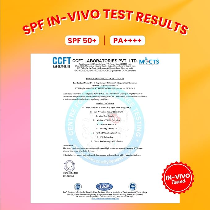 Dot & Key Vitamin C + E Super Bright Sunscreen SPF 50 | Glowing & Even Tone - Image 3