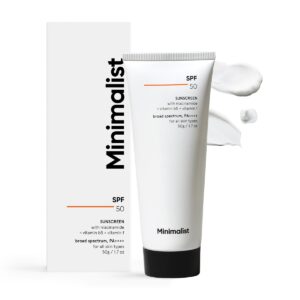 Minimalist Multi-Vitamin Sunscreen SPF 50 PA++++ | No White Cast & Anti-Aging