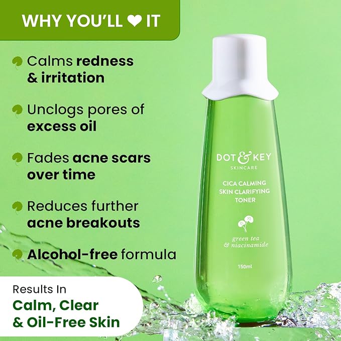 Dot & Key CicaClarifying Toner Calming Skin | For Acne, Oily & Sensitive Skin | Fades Acne Scars & Dark Spots | 150ml - Image 2